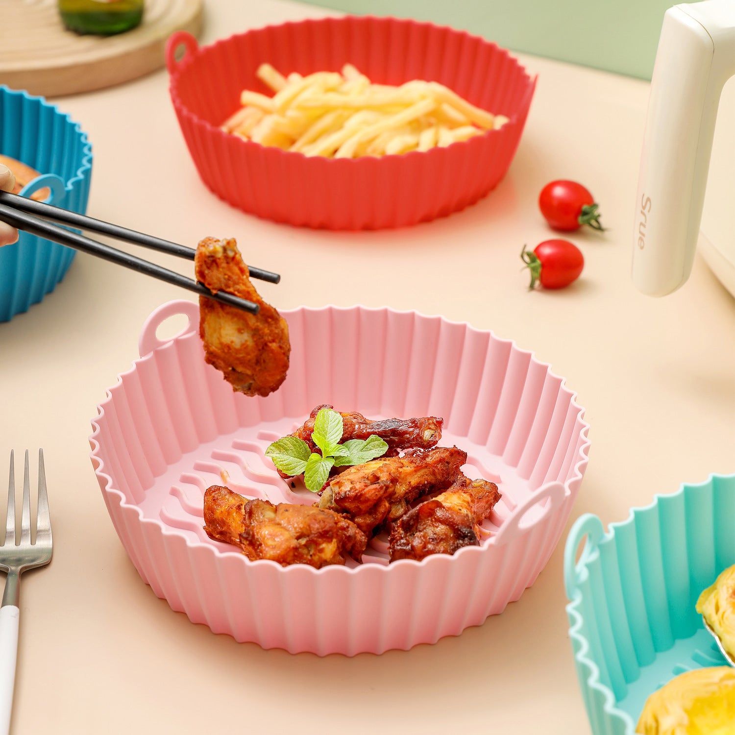 Airfryer Silicone Basket Pot