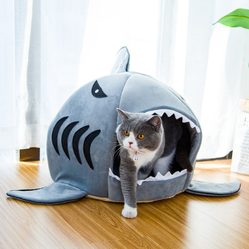 Dual-Purpose Shark Pet Bed